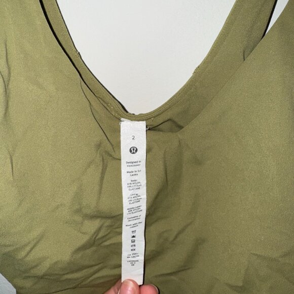 Lululemon Olive Green Align Tank Top - Picture 3 of 3